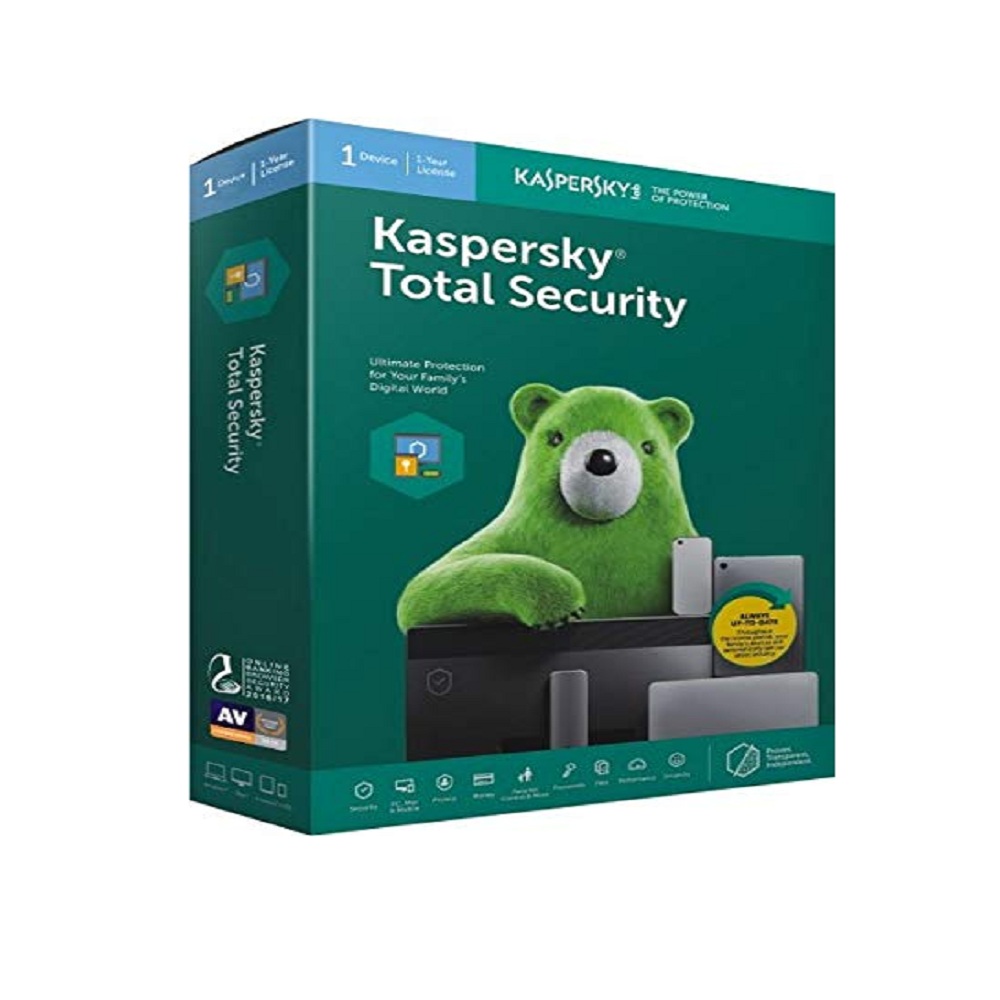 SOFTEWARE KASPERSKY TOTAL SECURITY 1USER 1YEAR