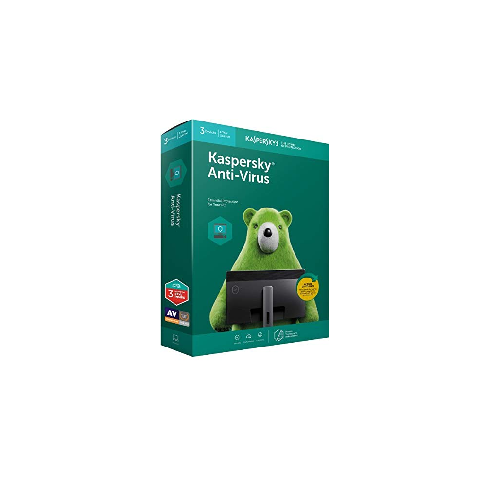 Kaspersky Anti-virus 3 User 1 Year  (CD/DVD)